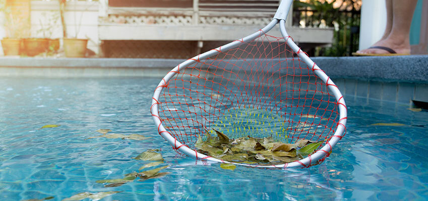 skimming a pool